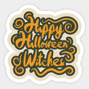 Happy Halloween Witches Sticker